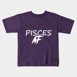 PISCES AF WHITE Kids T-Shirt